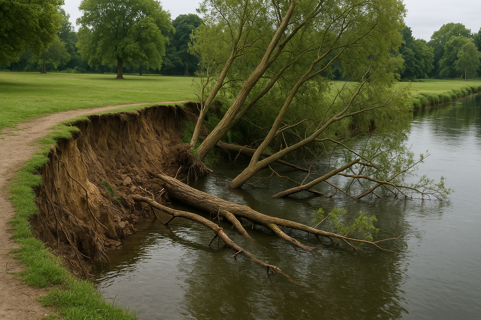 Riverbank Collapse Iford Playing Fields